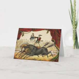 The Two Horse Act, Circus Performance, Circa 1874. Karte