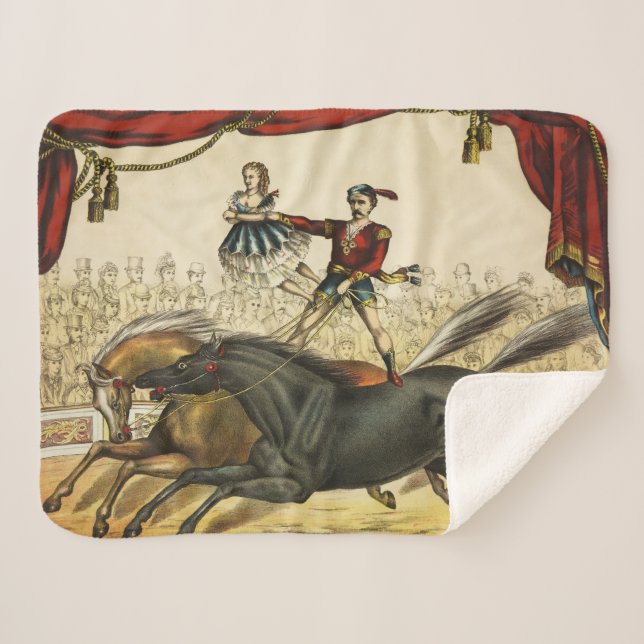 The Two Horse Act, Circus Performance, Circa 1874. Sherpadecke (Vorderseite (Horizontal))