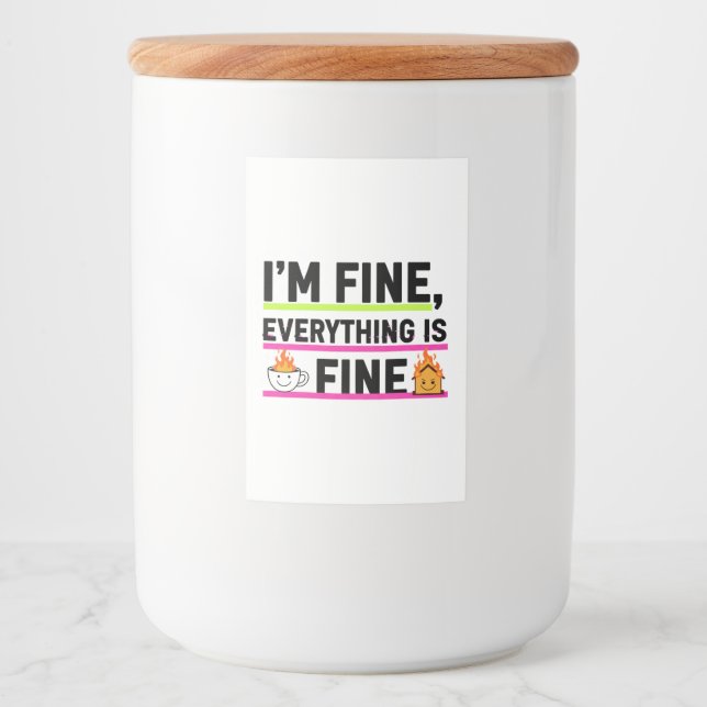 The Ultimate "I'm Fine" Labels Lebensmitteletikett (Vorderseite)