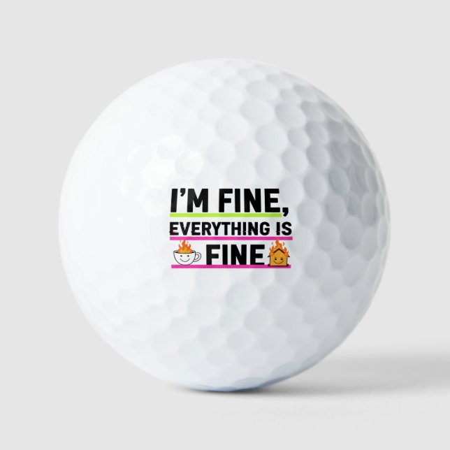 The Ultimate "I'm Fine" Men's Hoodies Golfball (Vorderseite)