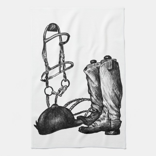 The Ultimate Kitchen towel for Horse People Geschirrtuch (Vertikal)