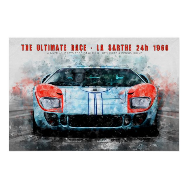 The ultimate race 1966 Miles Hulme Poster (Vorderseite)