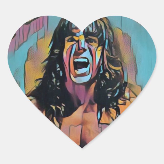 "The Ultimate Warrior" Wrestling Themed Stickers (Vorderseite)