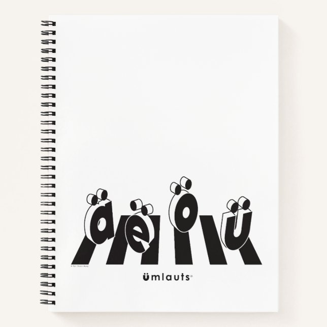 “The Umlauts™ Crossing Over” Notizbuch (Vorderseite)