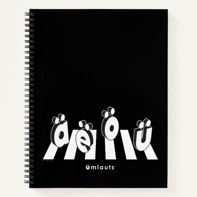 “The Umlauts: Crossing Over” Notizbuch (Vorderseite)