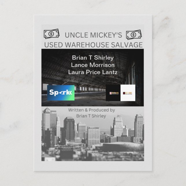 The "Uncle Mickey's Used Warehouse Salvage" Postc Postkarte (Vorderseite)