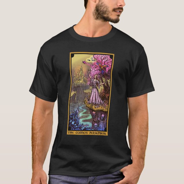 The Underworld Goddess The Fool Tarot Card Pagan W T-Shirt (Vorderseite)