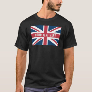 The Union Jack britische Flagge Männer Schwarz T-Shirt