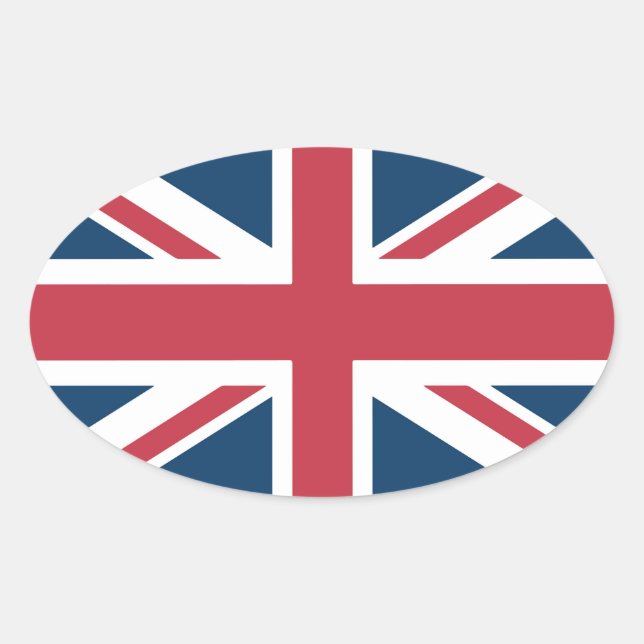 The Union Jack British Flag Ovaler Aufkleber (Vorderseite)