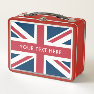 The Union Jack British Flag Red Metall Brotdose
