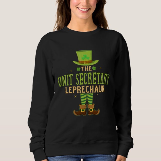 The Unit Secretary Leprechaun  Matching St Patrick Sweatshirt (Vorderseite)