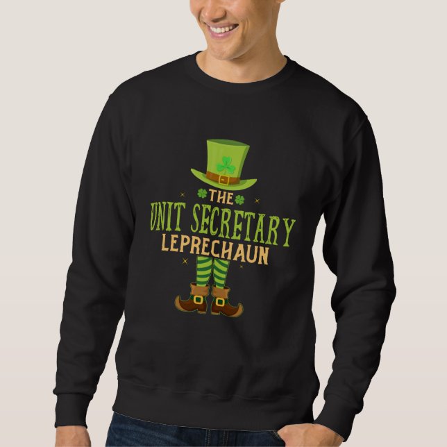 The Unit Secretary Leprechaun  Matching St Patrick Sweatshirt (Vorderseite)
