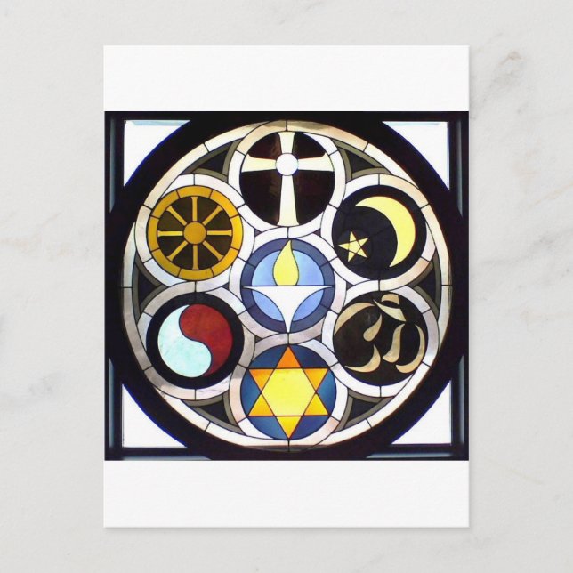 The Unitarian Universalist Church Rockford, IL Postkarte (Vorderseite)