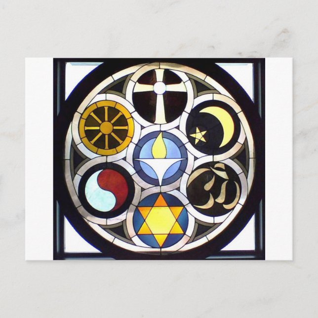 The Unitarian Universalist Church Rockford, IL Postkarte (Vorderseite)