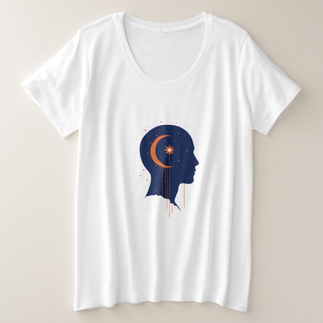 The Universe Within Große Größe T-Shirt (Design vorne)