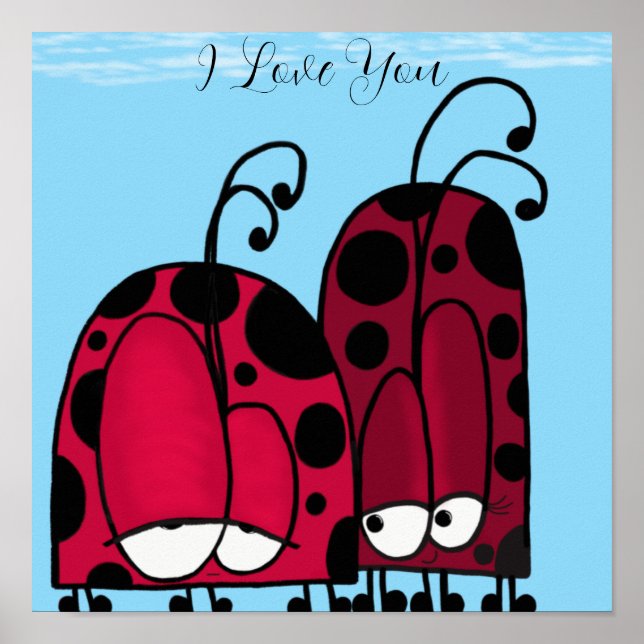 The Unrequited Love Ladybug Illustration Poster (Vorne)