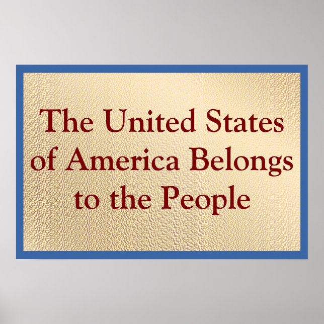 The USA Belongs to the People Poster (Vorne)