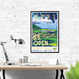The USA Golf Open 2021 TORREY PINES Geschenke Poster