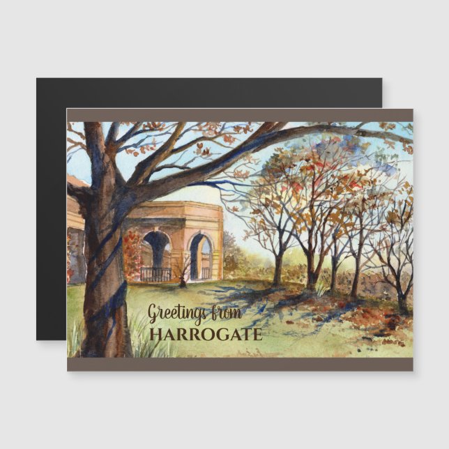 The Valley Gardens Harrogate by Farida Greenfield Magnetkarte (Vorne/Hinten)