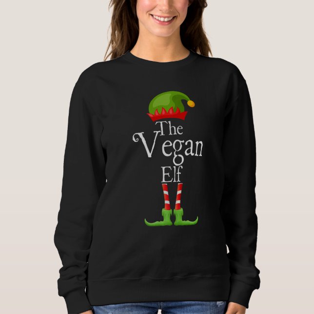 The Vegan Elf Matching Family Holidays Sweatshirt (Vorderseite)