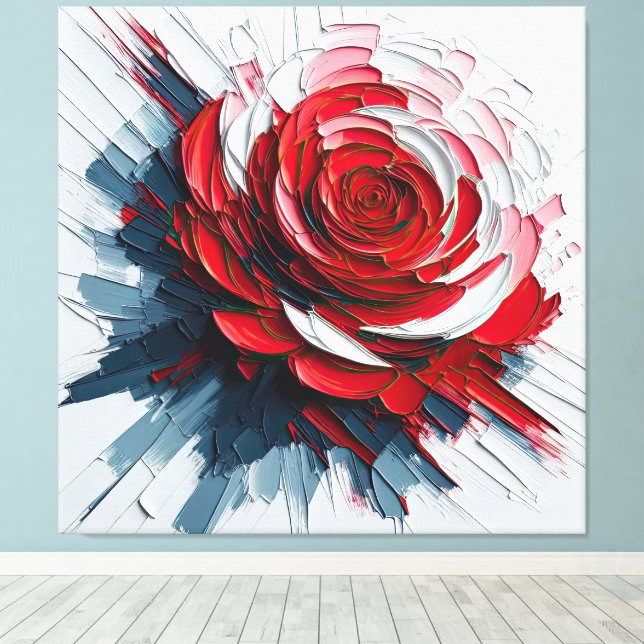 The Versatility of Blooming Roses in Art Leinwanddruck (Insitu (Holzboden))