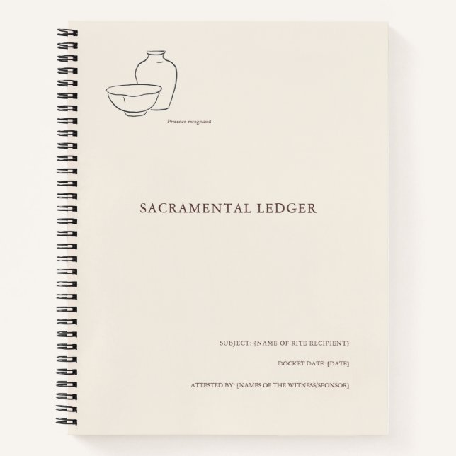 The Vessel- Minimalist Sacramental Notebook  Notizbuch (Vorderseite)