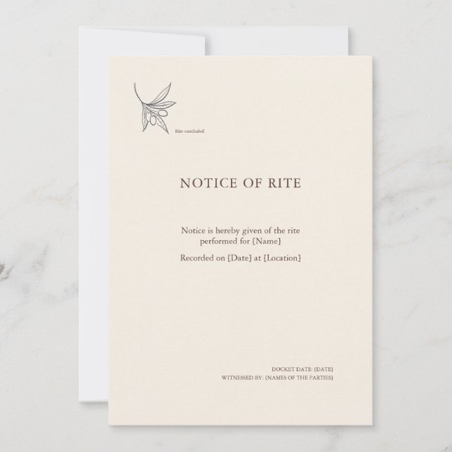 The Vessel- Minimalist Sacrement Announcement  Ankündigung (Vorderseite)