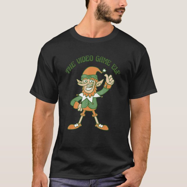 The Video Game Elf Cute Ugly Christmas Sweater T-Shirt (Vorderseite)