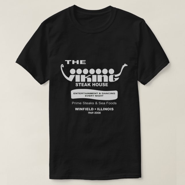 The Viking Steak House, Winfield, IL (1969-2008) T-Shirt (Design vorne)