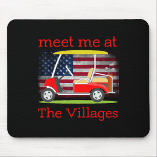 The Villages Florida Ruhestand Amerikanische Flagg Mousepad
