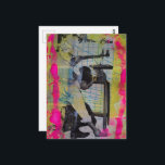 The Vintage Working Men Mixed Media Collage Postkarte<br><div class="desc">A mixed media collage made and photographed by Angelandspot in the year 2026 with vintage images from a working book from the 1950s era combined with some other papers and paints</div>