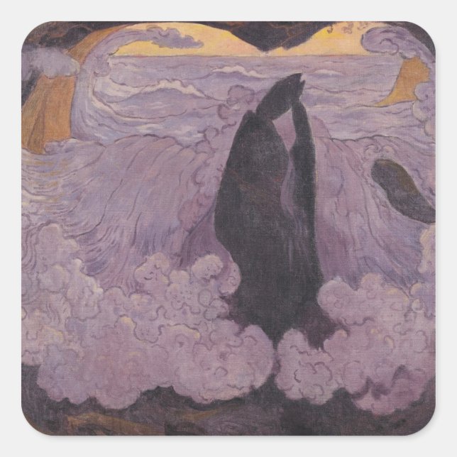 The Violet Wave, c.1895-6 Quadratischer Aufkleber (Vorderseite)