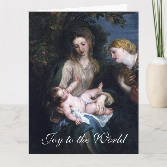 The Virgin Mary and Baby Jesus Christmas Greetings Karte (Vorderseite)