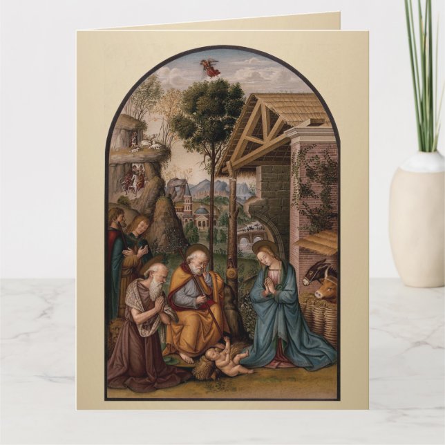 The Virgin Mary and Baby Jesus Christmas Greetings Karte (Vorderseite)