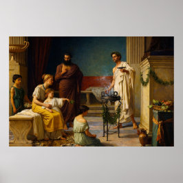 The Visit of a Sick Child by Waterhouse Poster