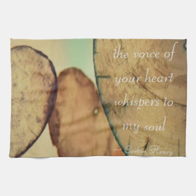 The Voice of Your Heart Whispers To My Soul Handtuch (Horizontal)