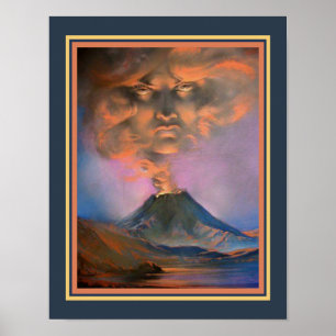 "The Volcano" #2 Art Déco von 1930 Poster