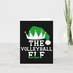 The Volleyball Elf Xmas Familie Matching Group Chr Karte