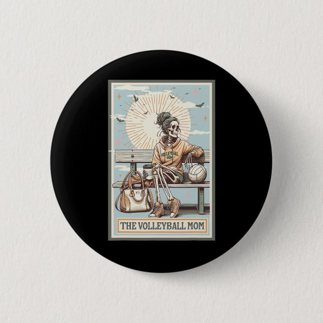 The Volleyll Mama Skeleton Tarot Card Game Day Mov Button (Vorderseite)
