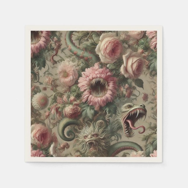 The Voracious Verdants – Gothic Victorian Serviette (Vorderseite)