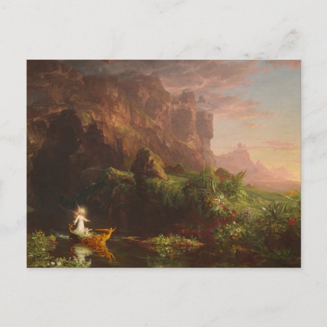 The Voyage of Life: Childhood by Thomas Cole Postc Postkarte (Vorderseite)