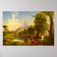 The Voyage Youth by Thomas Cole Poster