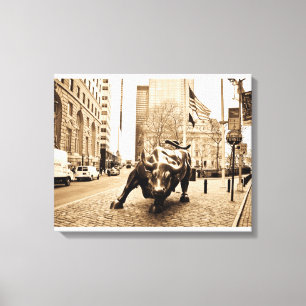 "The Wall Street Bull" Leinwanddruck