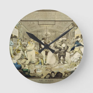 The Waltz (coloured engraving) Runde Wanduhr