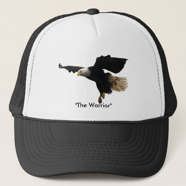 "The Warrior" Bald Eagle Hat Truckerkappe (Vorderseite)