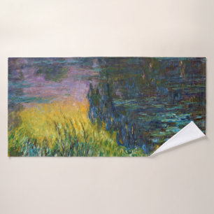 The Water Lilies - Das Sonnenlicht, Claude Monet, Badehandtuch
