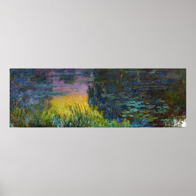 The Water Lilies - Das Sonnenlicht, Claude Monet,  Poster (Vorne)