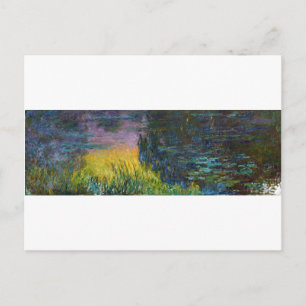 The Water Lilies - Das Sonnenlicht, Claude Monet,  Postkarte