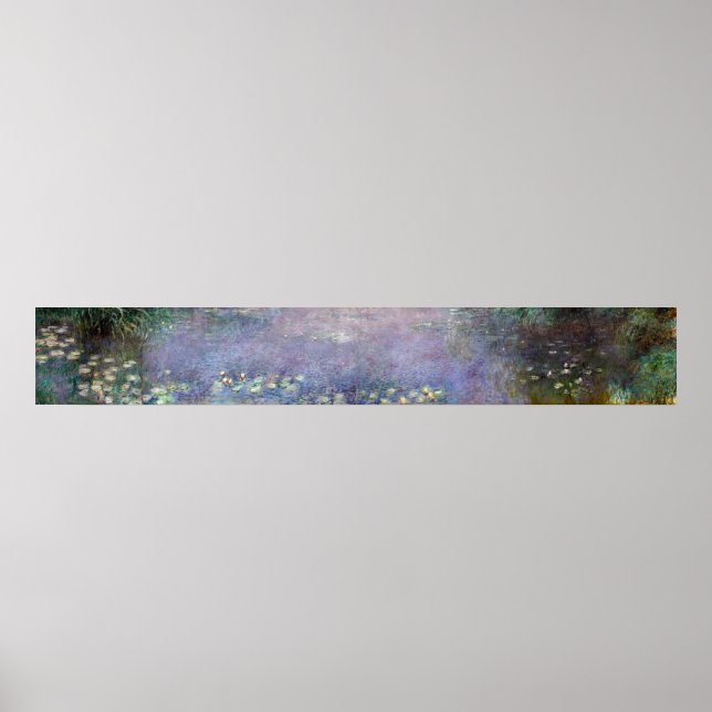 The Water Lilies - Morgens, Claude Monet Poster (Vorne)