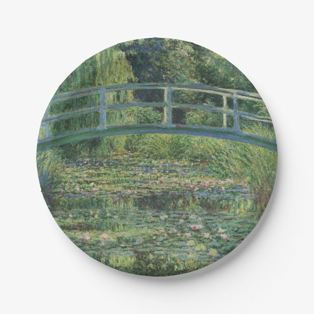 The Water-Lily Pond, Landscape Oil Painting, Monet Pappteller (Vorderseite)